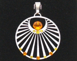 Kornkreissymbol "Lichtengel" Anh�nger gelb-orange