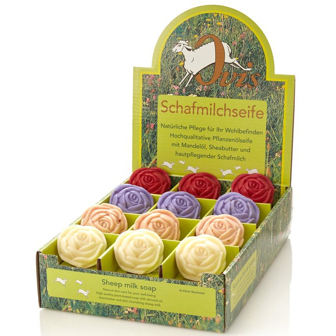 Schafmilchseife Rose in Rosenform