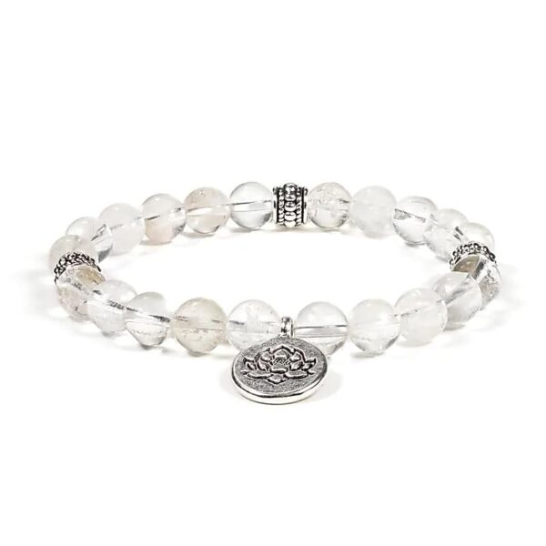 Bergkristall Armband mit Lotus