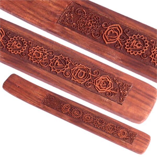 Holz Räucherstäbchenhalter Chakras