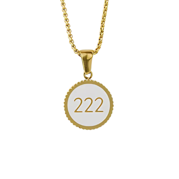 Traumfänger Engelsnummer 222 gold inkl. Kette