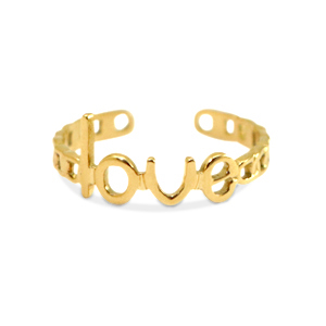 love gold - Edelstahl-Ring