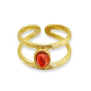 Duo red gold - Edelstahl-Ring