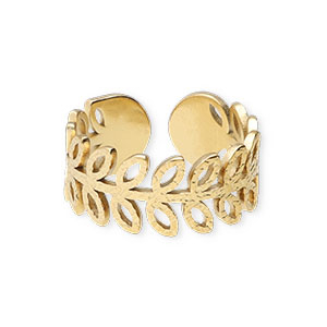 Blätterranke gold - Edelstahl-Ring