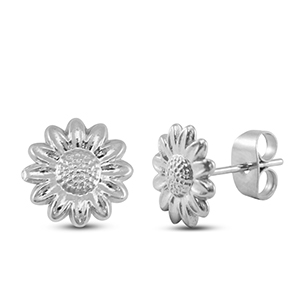 Gänseblümchen - Edelstahl Ohrstecker silber