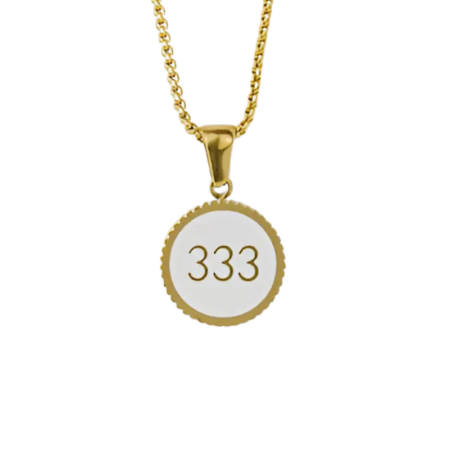 Traumfänger Engelsnummer 333 gold inkl. Kette