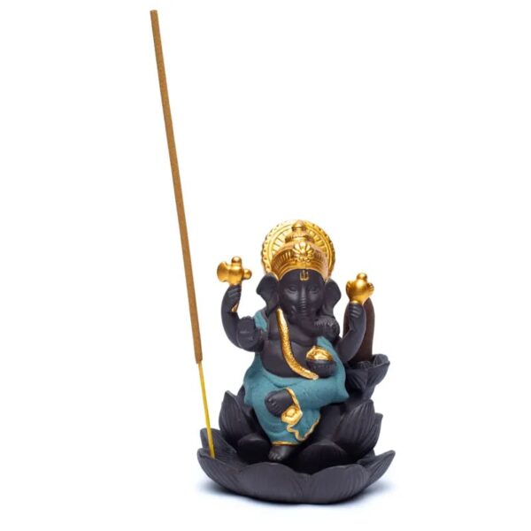 Ganesha auf Lotus - Backflow Kegelhalter – Bild 2