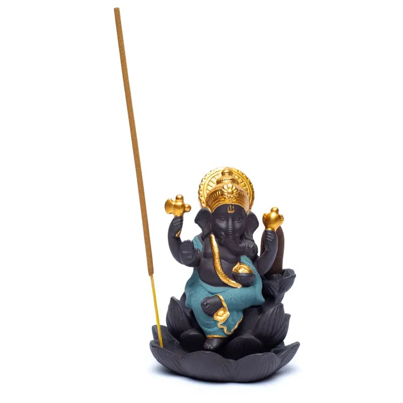 Ganesha auf Lotus – Backflow Kegelhalter