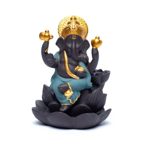 Ganesha auf Lotus - Backflow Kegelhalter – Bild 3