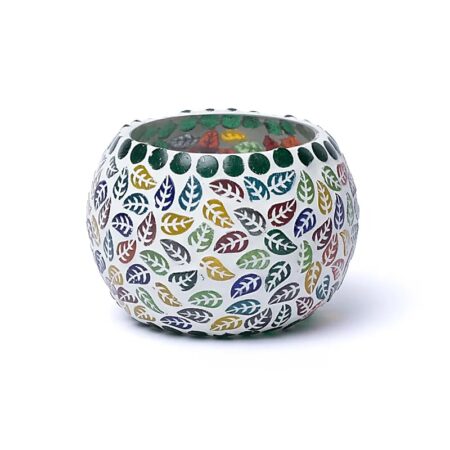Mosaik Teelichthalter "Blätter"