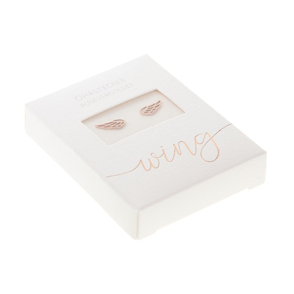 Engelsflügel - Ohrstecker roségold – Bild 5
