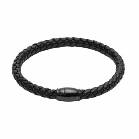 Leder-Armband schwarz - "Viro"