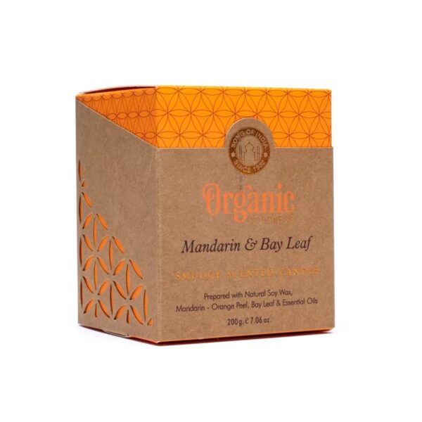 Organic Goodness Mandarine & Lorbeer - Duftkerze mit Räucherkräutern – Bild 2