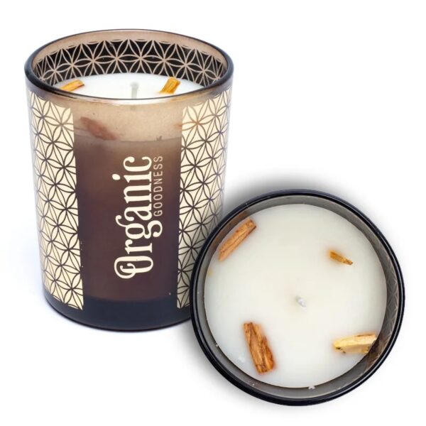 Organic Goodness Palo Santo & Zeder - Duftkerze mit Räucherkräutern