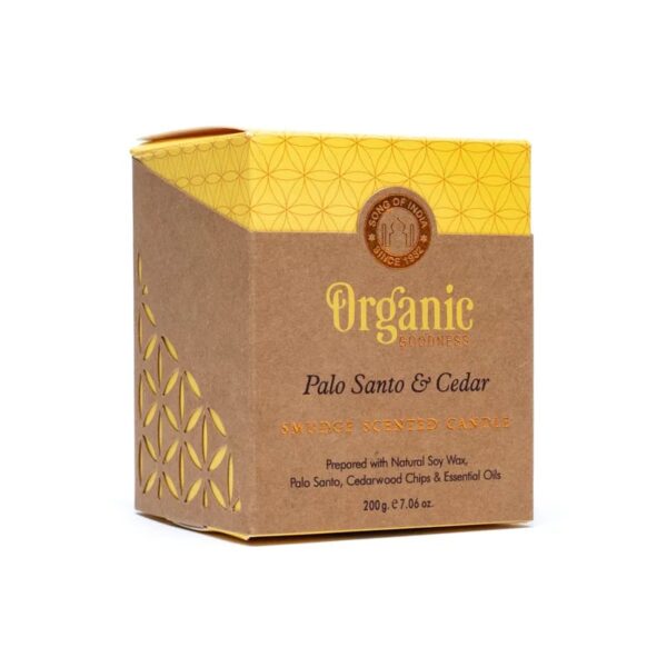 Organic Goodness Palo Santo & Zeder - Duftkerze mit Räucherkräutern – Bild 2