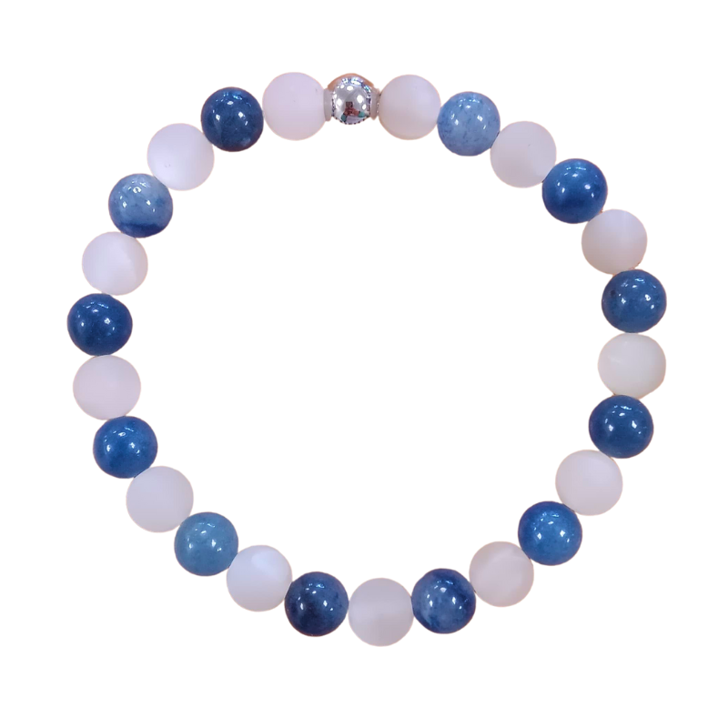 Stein Armband - Blauquarz, Mondstein