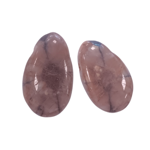 Chiastolith (Kreuzstein, Andalusit) gebohrt – Bild 2