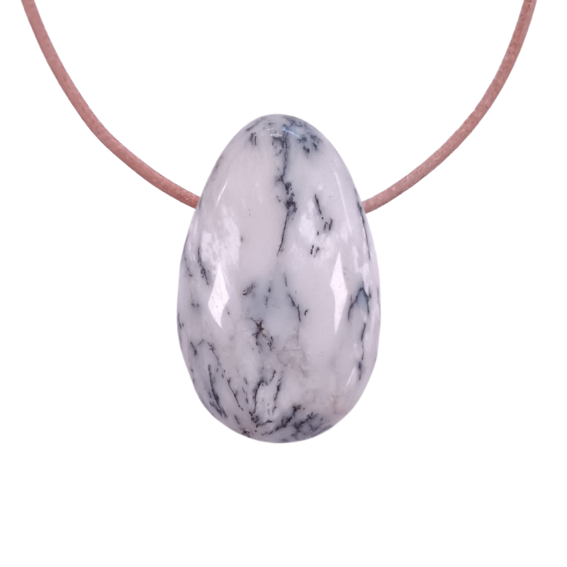 Dendriten Opal gebohrt