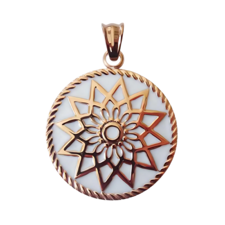 Traumfänger Epoxy Sonne rosé-gold weiß