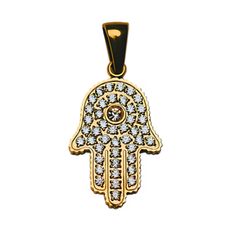 Hamsa Anhänger - vergoldet