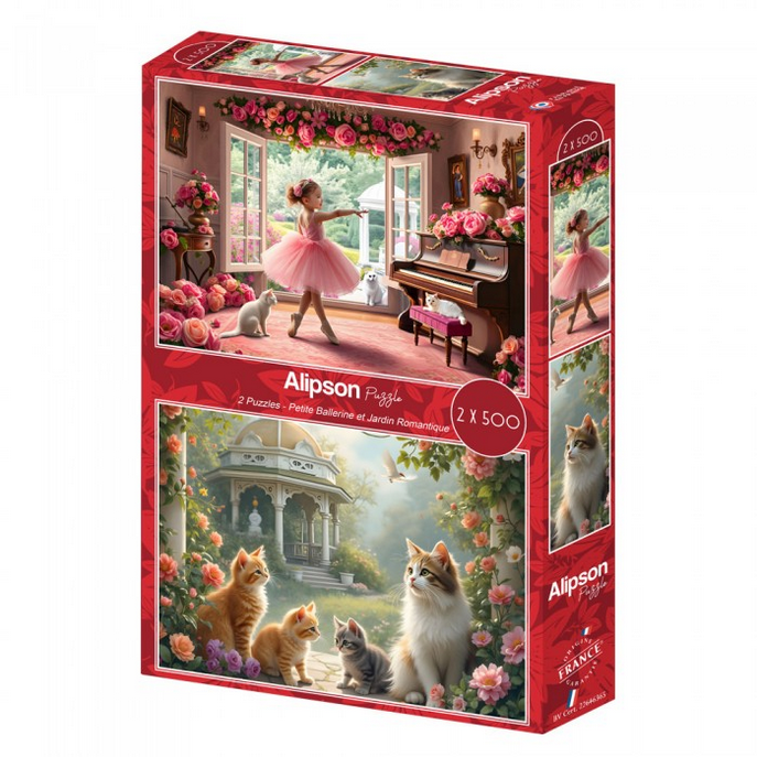 Petit Ballerine et Jardin Romantique – 2x 500 Teile Puzzles