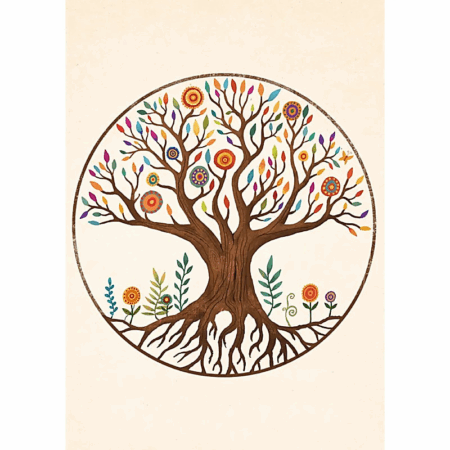 Postkarte Baum den Lebens