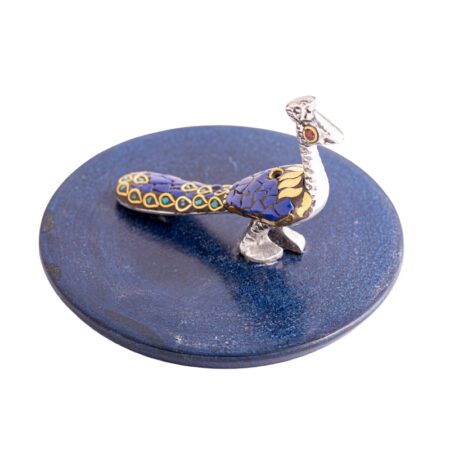 Speckstein Räucherstäbchenhalter mit Pfau