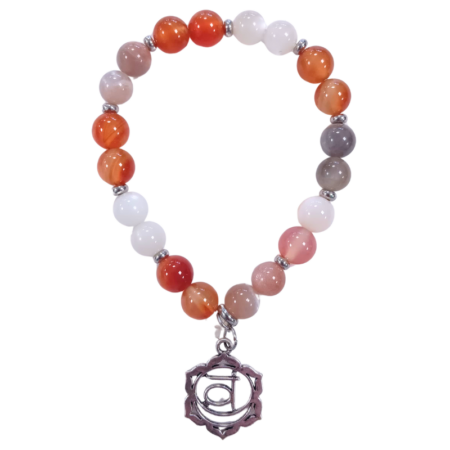Sakral-Chakra Armband - Carneol & Mondstein