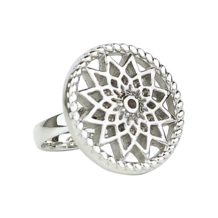 Traumfänger Ring Sonne stahl 58 mm