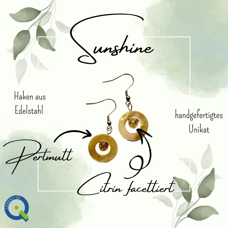 Stein Ohrhaken – Sunshine mit Perlmutt