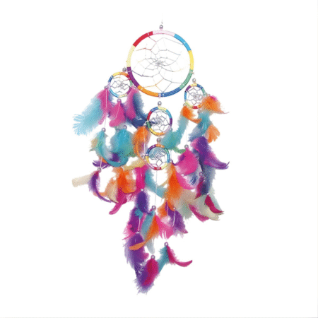 Traumfänger bunt mit 5 Netzen