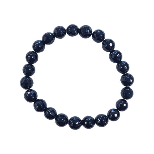 Turmalin schwarz facettiertes Armband