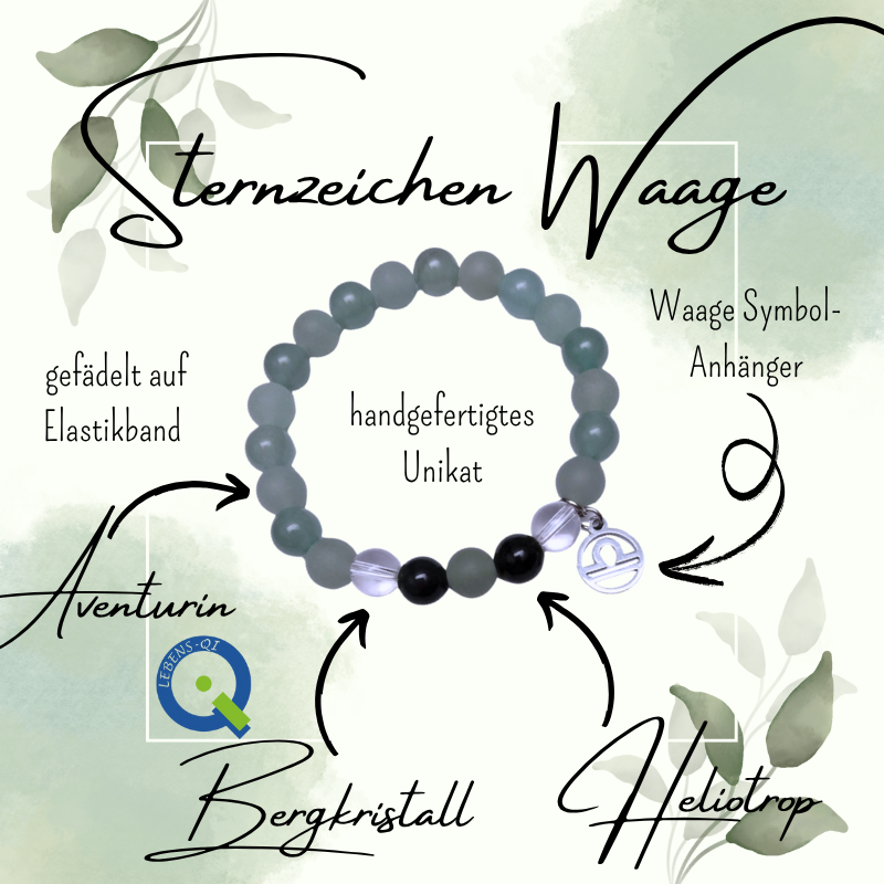 Stein Armband – Sternzeichen Waage
