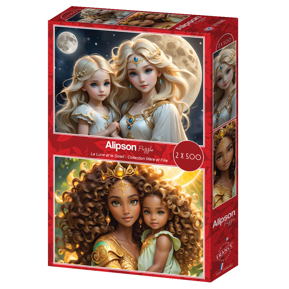 La Lune et le Soleil – Collection Mère et Fille  – 2x 500 Teile Puzzle