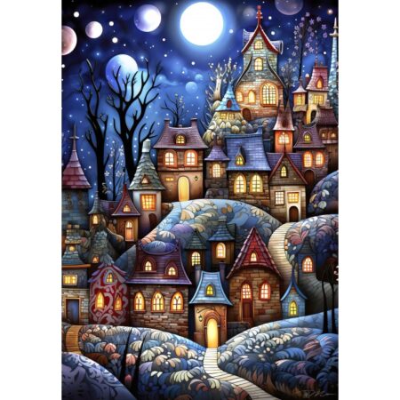 Dorf unter dem Mond - 1000 Teile Puzzle