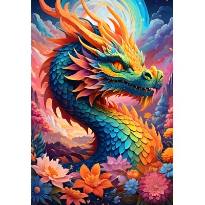 Colourful Dragon - 1000 Teile Puzzle