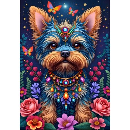 Dog in Flowerland - 1000 Teile Puzzle