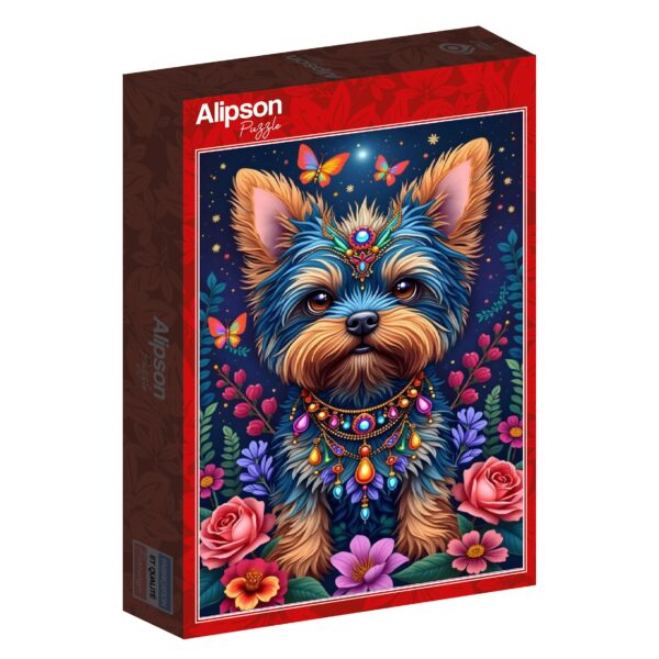 Dog in Flowerland - 1000 Teile Puzzle – Bild 2