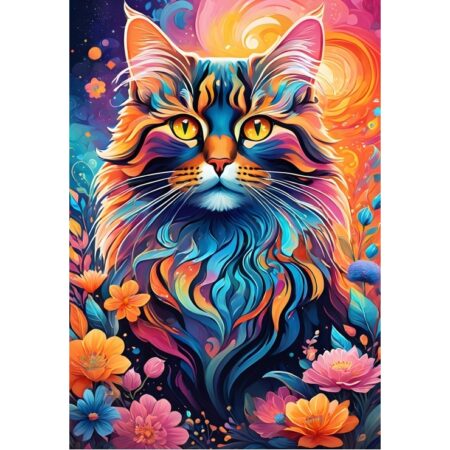 Multicoloured Cat - 1000 Teile Puzzle