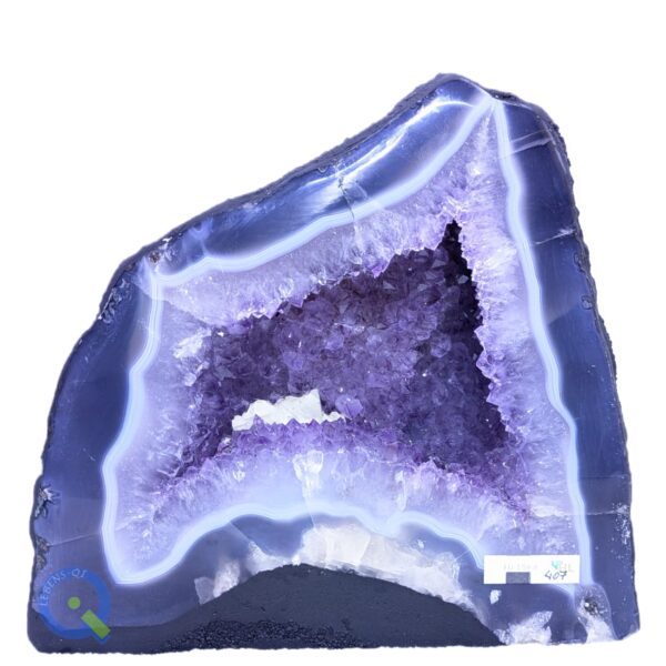 Amethystdruse mit Achatrand #407-GF