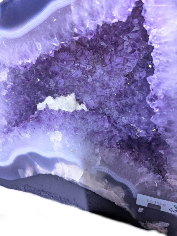 Amethystdruse mit Achatrand #407-GF – Bild 5