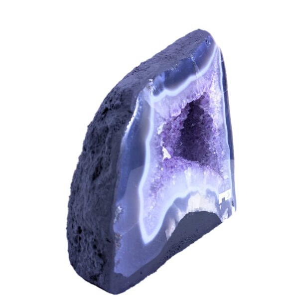 Amethystdruse mit Achatrand #407-GF – Bild 3