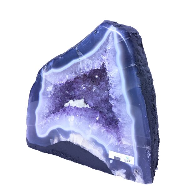 Amethystdruse mit Achatrand #407-GF – Bild 2