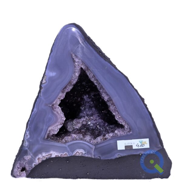 Amethystdruse mit Achatrand #410-SF
