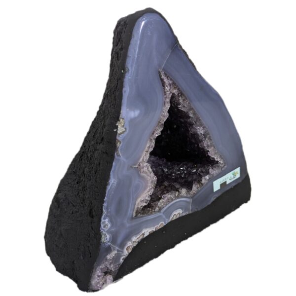 Amethystdruse mit Achatrand #410-SF – Bild 3