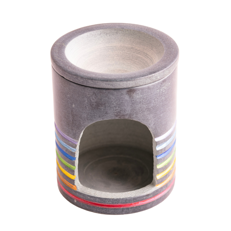 Duftlampe/Räucherstövchen aus Speckstein „Lebensfreude“