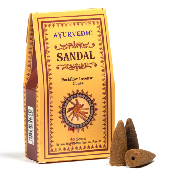 Ayurveda Sandelholz Backflow Räucherkegel