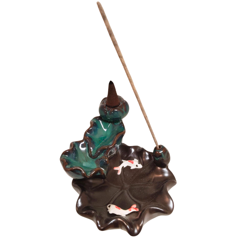 Lotusteich mit Kois – Backflow Kegelhalter