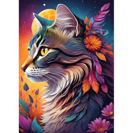 Floral Cat - 500 Teile Puzzle