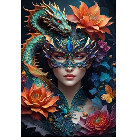 Lady with a Dragon - 1000 Teile Puzzle